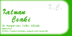 kalman csaki business card